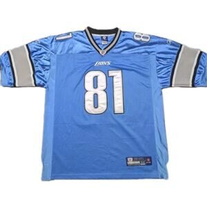 Calvin Johnson #81 Detroit Lions Reebok NFL Equipment Jersey Size 52 Premier